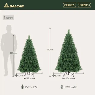 Kunstkerstboom 120 cm met standaard