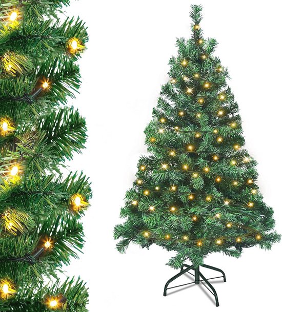 Kunstkerstboom 120 cm met Verlichting PVC
