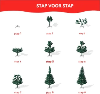 Kunstkerstboom 120 cm Metalen Standaard