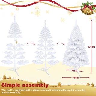 Kunstkerstboom 120 cm - Wit
