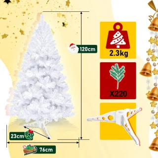 Kunstkerstboom 120 cm - Wit