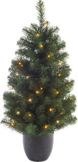 Compacte sfeermaker: Everlands 120 cm kunstkerstboom met verlichting