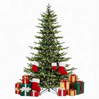 Kunstkerstboom 135 cm - pe en pvc - natuurlijk groen