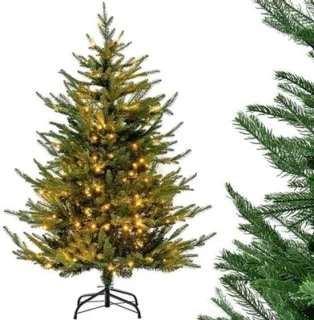 Kunstkerstboom 136 cm met verlichting