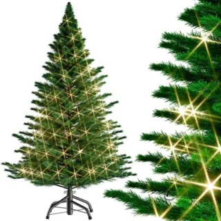 Kunstkerstboom 140 cm met LED-lichtslinger