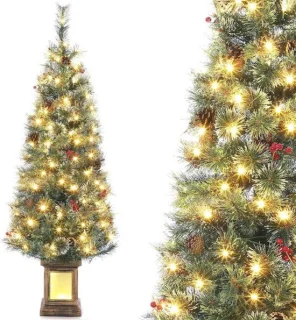 Kunstkerstboom 140 cm met Led-verlichting