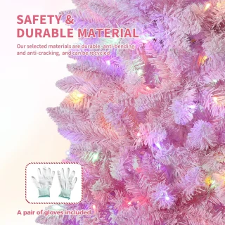 Kunstkerstboom 140 cm – slanke roze den
