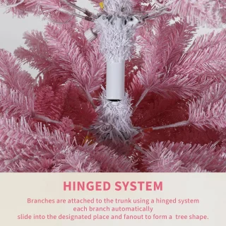 Kunstkerstboom 140 cm – slanke roze den