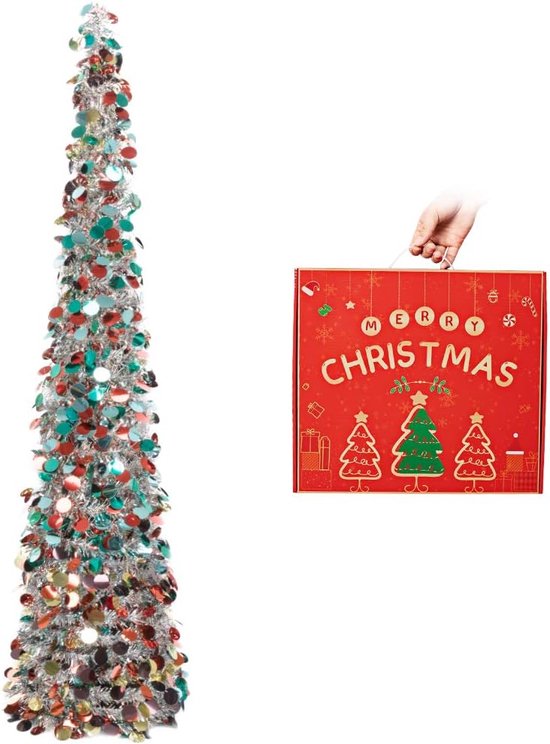 Kunstkerstboom 1,5 m met standaard zilver