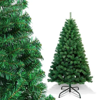 Kunstkerstboom 150 cm groen met 400 PVC-takken en standaard