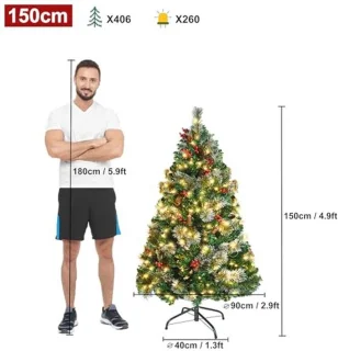 Kunstkerstboom 150 cm - Groen (PVC)