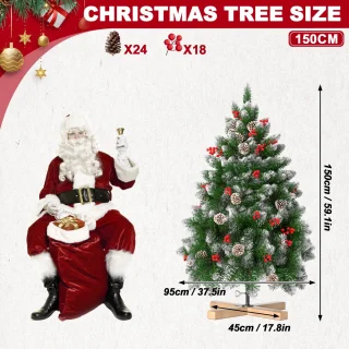 Kunstkerstboom 150 cm - Groene PVC-spar