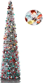 Kunstkerstboom 150 cm Meerkleurig – Tinsel kerstboom