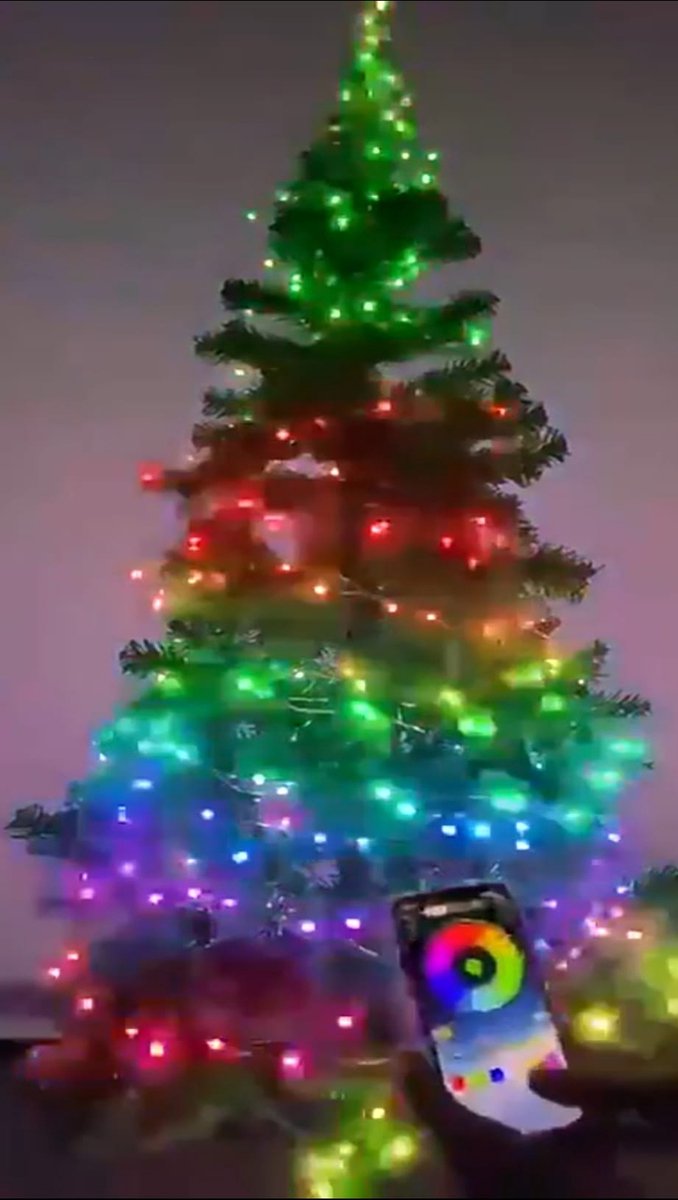 Kunstkerstboom 150 cm met gekleurde LED-verlichting en afstandsbediening