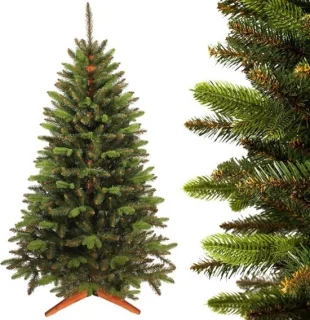 Kunstkerstboom 150 cm met houten standaard