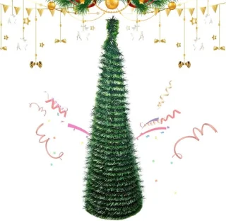 Kunstkerstboom 150 cm met houten standaard - Groen