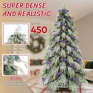 Kunstkerstboom 150 cm met houten voet