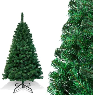 Kunstkerstboom 150 cm met metalen standaard (groen)