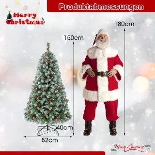 kunstkerstboom 150 cm met verlichting en versiering