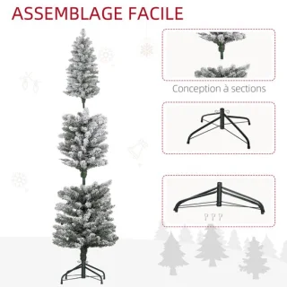 Kunstkerstboom 150 cm met warmwitte ledverlichting