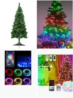 Kunstkerstboom 150 cm Ø75 cm met verlichting