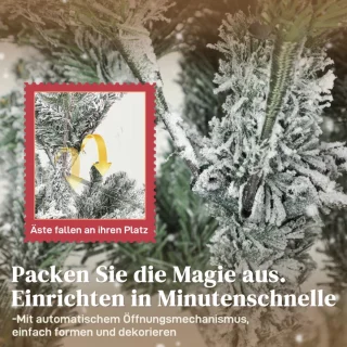 Kunstkerstboom 150 cm Ø93 cm Groen-wit