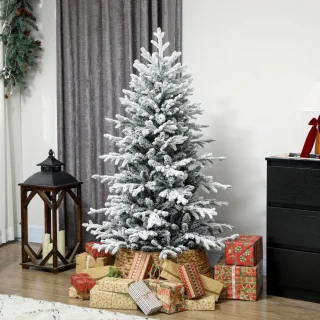 Kunstkerstboom 150 cm Ø93 cm Groen-wit
