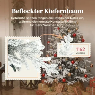 Kunstkerstboom 150 cm Ø93 cm Groen-wit