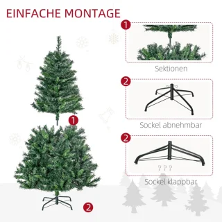 Kunstkerstboom 150 cm Ø95 cm Groen - Metalen standaard