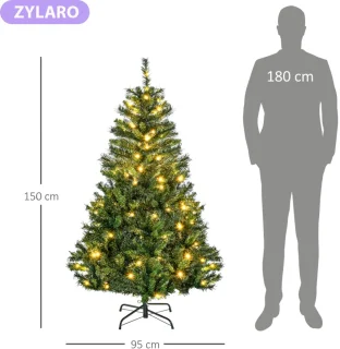 Kunstkerstboom 150 cm Ø95 cm Groen - Metalen standaard