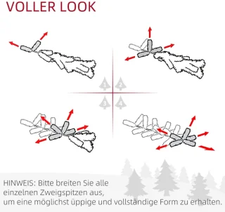 Kunstkerstboom 150 cm Ø95 cm Groen - Metalen standaard