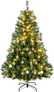 Kunstkerstboom 150 cm Ø95 cm Groen - Metalen standaard