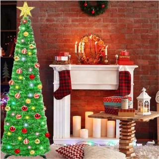 Kunstkerstboom 150 cm opvouwbaar - groen