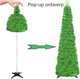 Kunstkerstboom 150 cm opvouwbaar - groen