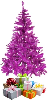 Kunstkerstboom 150 cm - paars/roze