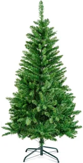 Kunstkerstboom 150 cm PVC Donkergroen met metalen voet