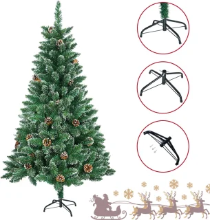 Kunstkerstboom 150 cm PVC met standaard