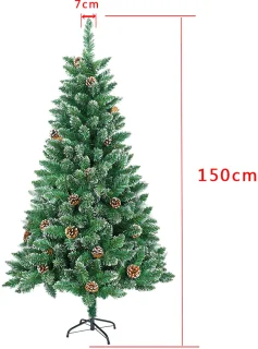 Kunstkerstboom 150 cm PVC met standaard