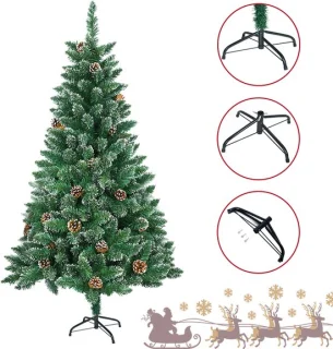 Kunstkerstboom 150 cm PVC met standaard