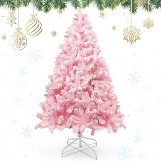 Kunstkerstboom 150 cm Roze Sneeuwvlokken