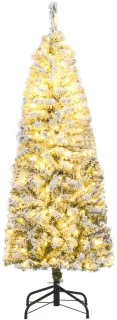 Kunstkerstboom 150 cm – Smalle pencil kerstboom – Besneeuwd