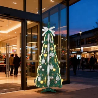 Kunstkerstboom 150 cm - spiraalvormig groen (sneeuwvlok)