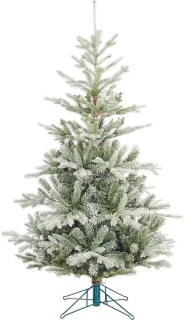 Kunstkerstboom 155 cm groen met witte sneeuwlook