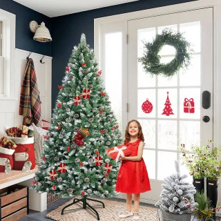 Kunstkerstboom 1,8 m Grenenhout Wit