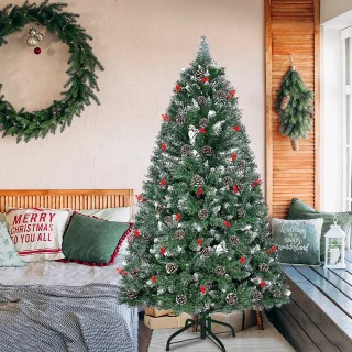 Kunstkerstboom 1,8 m Grenenhout Wit