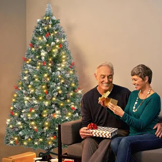 Kunstkerstboom 1,8 m Grenenhout Wit