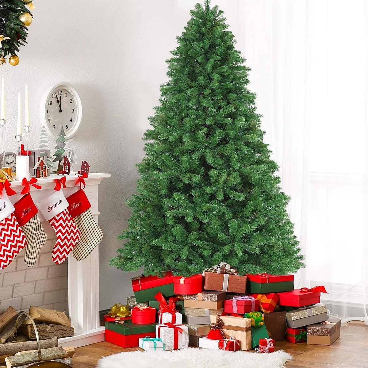 Kunstkerstboom 1.8 m Groen PVC Metalen Standaard