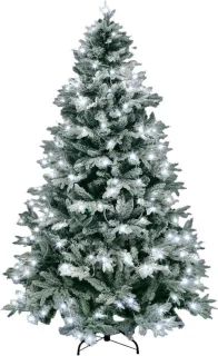 Kunstkerstboom 1,8 meter met 260 LED's en sneeuwvlokken