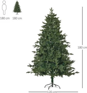 Kunstkerstboom 1,8 meter met realistische takken