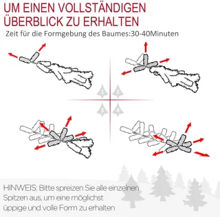 Kunstkerstboom 180 cm (114 x 114 cm) - Groen